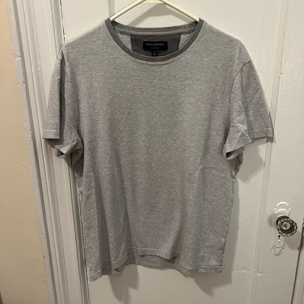 Mens Grey Short Sleeve Shirt